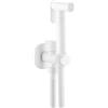 FQYEP Doccetta Per Bidet Wc Bianco Kit Spruzzatore Per Bidet Per Wc Doccino Da Bidet Per Wc Pistola Universale Per WC Bianco tubo In Acciaio Inossidabile