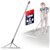 KADAX Distributore di calcestruzzo in alluminio, 62,5x9x190 cm, Distributore di catrame profilato, Livellatore di calcestruzzo a 3 traverse, Livellatore di calcestruzzo (con manico)