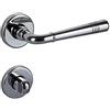 GedoTec acciaio inox rivestimento porta cromo maniglia su rund-rosette PZ - Cilindro a profilo cromato lucido brillante modello Lady 236 PER SPESSORE 35-47 mm qualità del marchio zona living