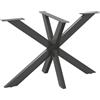 vidaXL Gamba per Tavolo da Pranzo a Forma di Ragno Antracite 120x68x(72-73) cm Acciaio