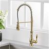 Faucet-4456 Rubinetti per lavello da cucina in ottone, rubinetti da cucina monocomando, rubinetti per miscelatori a becco a molla Rubinetto per miscelatore d'acqua,D'oro