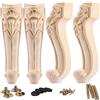 La Vane, gambe in legno massiccio intagliate, 40 cm, per divano, letto, armadio, divano