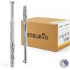 STRÜBER Tasselli per telaio con vite Torx a testa svasata (8x120 mm / 50 pezzi) - Fissaggio in nylon per telai di finestre e porte - Certificazione ETA