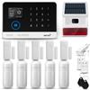 HUXGO® HXA003 Antifurto casa wireless WiFi + GSM 4G con radio Sirena solare| Kit allarme casa senza fili: 5x rilevatori di movimento, 5x sensori di allarme per finestre/porte | Per Casa, Appartamento
