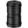 ALLINOX Manicotto FF Femmina/Femmina Acciaio Nero Raccordo Canna Fumaria Per Stufa A Pellet (DN 100)
