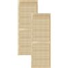 DecoMeister Porte a Lamelle in Legno 594x1700 mm Confezione da 2 - Porta Lamella Pino Massiccio - Anta per Armadio a Persiana Aperta - Frontali Mobili e Antine per Guardaroba - Legno Naturale Grezzo