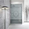 Aqua Roy The Shower Aqua Roy Modello INOX Doha ORIZZONTALE 110 cm da 70/80/90/100/110/120 - Pannello doccia in vetro grigio 8 mm trasparente con rivestimento nano sabbiato in acciaio inox (110x195 cm)