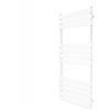 Monster Shop Radiatore Verticale Per Asciugamani A Pannello Piatto Di Design 1200mm X 500mm Binario Riscaldato Per Bagno Bianco Montato A Parete In Acciaio Kit Di Fissaggio E Staffe Con Spazzola Inclusi