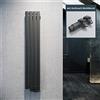 ELEGANT Radiatore di design piatto, 1600 x 311 mm, con termostato multiblocco, colore antracite, monostrato, verticale, collegamento centrale