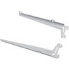 Element System Staffa ad angolo COPPIA, L 180, portata 55 kg, Acciaio Inox, 1 pezzi, bianco di alluminio RAL 9006, 10300 - 00023