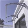 kufu01 Tettoia per Porta e Ingresso,Tendalino per Finestra,Tenda da Veranda Pensilina in Policarbonato,Pensilina Tettoia Trasparente,Tettoia Modulabile Silenzioso,Supporto Argento (60x250cm/24x98)