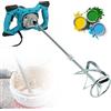 TANIASHOP Miscelatore per Cemento colla e Malta 2000W Elettrico trapano Mescolatore Agitatore per Malta con 6 velocità Regolabili attacco M14 impugnatura ergonomica e sistema antivibrante