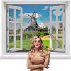 RTOTS Zanzariera Magnetica, 190 x 130 cm Traspirante Chiusura Automatica Zanzariera Letto Totalmente Magnetica per Porte d'Ingresso Porte Cortili【Grigio】