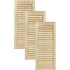DecoMeister Porte a Lamelle in Legno 294x720 mm Confezione da 3 - Porta Lamella Pino Massiccio - Anta per Armadio a Persiana Aperta - Frontali Mobili e Antine per Guardaroba - Legno Naturale Grezzo