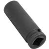 Generic Bussola a Impatto Profondo Metrica in Acciaio da 17/18/19 Mm per Presa Pneumatica da 1/2, Bussola a Impatto Esagonale a 6 Punti Facile Posizione del Dado, a Nera Resistente (18MM)