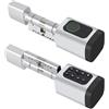 zemismart Tuya Serratura a cilindro con Bluetooth 30/30 euro,per impronte digitali,fai da te,con blocco elettronico,telecomando e chiave per scheda IC,per sbloccare Tuya APP(Argento 60mm)