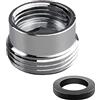 HATOOLHA Adattatore per rubinetto in ottone, da G1/2 a G3/4 adattatore per rubinetto aeratore tubo raccordo raccordo per lavatrice, lavastoviglie, giardino (argento)