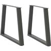 vidaXL Gambe per tavolo da pranzo a forma di V 2 pz Antracite 80x(72-73,3) cm Acciaio