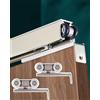 Elitix Binario per Porta Scorrevole Kit Ferramenta per Porte Scorrevoli per Armadietti di Piccole Dimensioni, Rulli per Porte a Scomparsa Binario Invisibile per Porta(235cm/92.5inch/7.7ft)