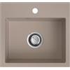 empiria SINK QUALITY Lavello di qualità empiria SINK QUALITY, beige 45×42 cm - Lavello da incasso con sifone - Lavello beige per sottopiano a partire da 45 cm - Lavello in granito a 1 vasca - Lavello senza superficie di