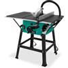 VONROC Sega circolare da banco 2000W Ø250mm con Lama 60T, Piano Lavoro XXL, Soft-Start, Taglio Inclinato 0-45°, Aspirazione Doppia, Guida Parallela e Angolare, Ideale per Legno e Pannelli