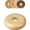 FUX 10 rosette per tubi di riscaldamento singoli, diversi legni e dimensioni, copertura per tubi, rosette di copertura, rivestimento, rosette per radiatore, legno, parquet, rosette in legno (19 mm, acero)