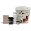 Nikkolor Kit Microcemento 8 m² per Pavimenti e Pareti - Copre Piastrelle e Fughe Senza Demolire - Effetto Cemento Continuo - Spessore 2-3 mm - Finitura Semi-Lucida - 08 Terra d'Ombra