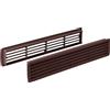Gedotec Griglia di ventilazione | 457 x 92 mm | 1 pezzo | Griglia della porta in plastica ABS mogano | Ventilazione della porta per porte di spessore 35-40 mm | Griglia di ventilazione angolare