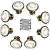 FBSHOP(TM) 8PCS 32mm Fai da te Vintage Fiore a forma di fungo Bronzo antico Ceramica Perno di portello Cassetto estraibile maniglia Cabinet/Armadi/Armadio porta Pomello