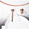 NOLUXA IMEX - Rubinetto Lavabo a Incasso Oro Rosa Spazzolato | Rubinetto a Incasso Bagno Acqua Fredda/Calda | Rubinetto Monocomando Lavabo a Parete con Risparmio Idrico | Serie Genova