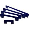Molinter Maniglia per cassetti, per armadi, armadi, cassetti, colore blu, distanza fori: 192 mm