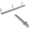 FP-TECH CREMAGLIERA CANCELLO 1 METRO ACCIAO ZINCATO MOTORE CANCELLO SCORREVOLE + 3 GANCI