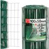 Lun Fix Rete Metallica per Recinzioni 120cm x 10m, Maglia 100 x 50 mm Ø 2.2 mm, Rete Elettrosaldata Zincata e PVC Verde, Plastica Resistente per Esterni, Recinzione Giardino Esterno e per Animali, Lun Fix