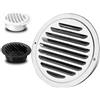 YQYHNB Griglia Aerazione, Cappa Di Ventilazione A Testa Piatta Rotonda In Acciaio Inox, Griglia Di Ventilazione Per Aria Esterno, Cappuccio Antipioggia 160mm(6.3in)(Bianca,150mm(5.9in))