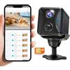 PEGATISAN 4G LTE Telecamera con Sim Inclusa Basso Consumo Energetico Videocamera Sorveglianza Interno No Wifi, Visione Notturna, Audio Bidirezionale, Mini Telecamera per Casa, Anziani E Bambini