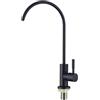 ARMYJY Rubinetto filtrato da 1/4 in acciaio , purificatore diretto, rubinetto singolo per acqua fredda (nero)