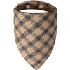 ICEMOOD Bandana per Cani a Plaid Classico, Sciarpa per Cuccioli con Chiusura a Pressione Regolabile, Tessuto Morbido e Traspirante, Lavabile, per Taglia Media da 3 a 14 kg, Beige