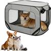 BORDEAG Pieghevole per Animali Domestici, 92 x 52 x 52cm Box Pieghevole per Animali Domestici, Trasportino Portatile e Pieghevole, Borsa Trasportino per Cani Pieghevole per Cani, Gatti, Interni, Esterni