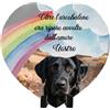 Umitive Lapide Personalizzata per Animali Domestici - Targa Commemorativa Quadrata con Foto e Nome - Regalo per la Perdita di Un Cane - Decorazione per Cimitero per Animali (Style G)