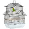 PawHut Gabbia per Uccelli con Maniglia di Trasporto 50.5x41x63 cm Bianco