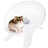 FORYNXHWIN Ruota Criceto, 18 cm Ruota per Criceti in Plastica Trasparente Silenziosa, Ruota di Esercizio Per Criceti Siriani Piccoli Animali Domestici Criceto Gerbil (Bianco)