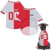 Generico Maglietta Sportiva Personalizzata per Tutti i Cani, Maglia Calcio Personalizzata con Logo, Nome e Numero per Animali Sportivi (Rosso)