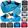 KING DOG Cuccia per cani molto grandi, lavabile, XXL, 130 x 105 cm, cuscino per cani, cuccia per cani personalizzabile, nome del cane, materiale impermeabile, imbottitura in silicone, colore blu