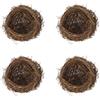 Surakey 4 pezzi nido di uccelli in rattan artificiale per uccelli, per decorazioni per la casa, decorazioni da giardino, in schiuma sintetica maculata, uova di quaglia, per feste di nozze decorative (8 cm)