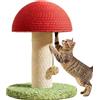 Gihioue Tiragraffi Per Gatti - Sisal Torre Base Robusta A Forma Di Fungo | Albero Tiragraffi per Gatti,Per Esercizio Gattini, Stimolazione Mentale, dalla Noia, Casa, Appartamento, Interno, Esterno, Compleanno
