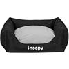 Ferocity Letto per animali domestici personalizzato con nome di piccola taglia lavabile con cuscino reversibile, grigio su nero 100 x 80 [123]