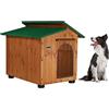 ORIGINAL LEGNO Acquista in Fabbrica Cuccia in Legno per Cani da Esterno Rinforzata TENDINA OMAGGIO MADE IN ITALY mod. Alpi C Setter 70x90xH80