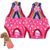 Hixingo 3 Pezzi Pannolini Cane Femmina, Lavabili Pannolini per Cani Femmina Altamente Assorbenti Mutande Cane Femmina Calore, Mutande Riutilizzabili per Cani in Calore (XS,Rosa a)