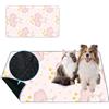 Mateju Tappetini igienici Lavabile per Cani, Tappetino per Addestramento del Cane Riutilizzabile, Assorbente Antiscivolo Tappetini per Animali Domestici, Gatti, Conigli (100x70cm,Nuvole Rosa)