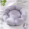 DOTBUY-SHOP Cuccia Cane Peluche Cuccia Gatto e Cane Cuscino per Cani, Forma di Fiore Lavabile Cuscino per Animale Domestico Interno, per Cani Gatti Gattino (40cm,Grigio)